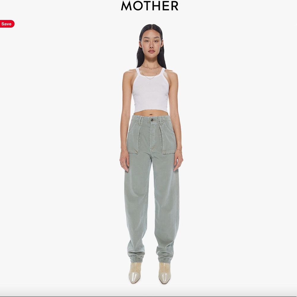 Mother HIGH WAISTED CURBSIDE UTILITY SNEAK
Spoiler Alert Army Green, size 25